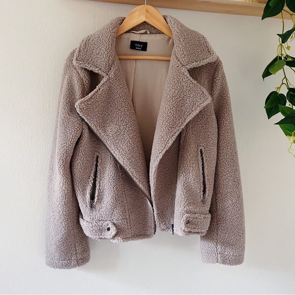 Vici Jackets & Blazers - VICI Teddy Moto Jacket